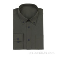 BIG SALE Camisa tejida teñida liso para hombre